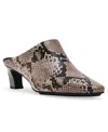 Anne Klein Sarafena Mule In Black White Snake