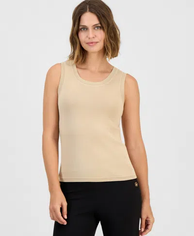Anne Klein Women's Scoop Neck Tank Top In Neutral