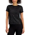 Anne Klein Banded T-shirt In Anne Black