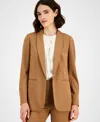 Anne Klein Women's Shawl-collar Open-front Blazer In Brown