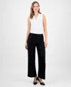 Anne Klein Pinstripe Pant In Black