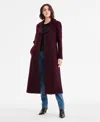 Anne Klein Women's Single-breasted Maxi Coat In Burgundy