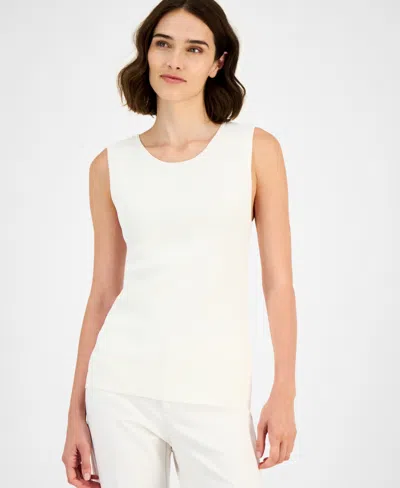 ANNE KLEIN WOMEN'S SLEEVELESS CREWNECK SWEATER
