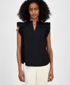 Anne Klein Trapunto Stitched Placket Top