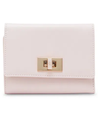 Anne Klein Women's Small Flap Turn Lock Wallet In Pink