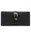 Anne Klein 2 Piece Gift Set With Sculpted Buckle Wallet And Removeable Card Organizer In Black
