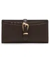 Anne Klein 2 Piece Gift Set With Sculpted Buckle Wallet And Removeable Card Organizer In Espresso