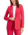 ANNE KLEIN WOMEN'S SOLID OPEN-FRONT NOTCHED-COLLAR JACKET