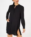 Anne Klein Popover Tunic Top In Black