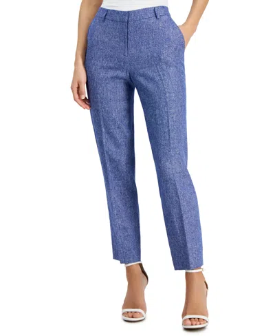 Anne Klein Women's Straight Ankle Pants In Shore Blue