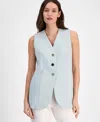 ANNE KLEIN WOMEN'S STRETCH SLEEVELESS V-NECK VEST