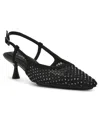 Anne Klein Thia Womens Adjustable Manmade Pumps In Black Mesh