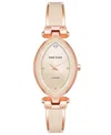 Anne Klein Women's Three-hand Quartz Rose Gold-tone Alloy With Blush Enamel Bracelet Watch, 24mm In Rose Gold-tone,blush