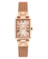 Anne Klein Women's Three Hand Quartz Rose Gold-tone Stainless Steel Band Watch, 21.5mm In Rose Gold-tone