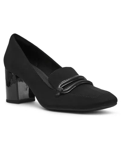 Anne Klein Women's Toni Stretch Block Heel Tailored Pumps