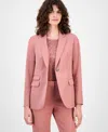 Anne Klein Stacked Pocket One-button Blazer In Yellow