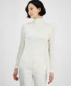 Anne Klein The Seamless Turtleneck Top In Anne White