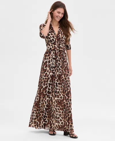 Anne Klein Women's Twist-front Maxi Dress