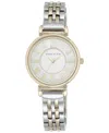Anne Klein Women's Two-tone Bracelet Watch 30mm In Two-tone