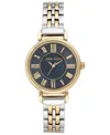 Anne Klein Women's Two-tone Bracelet Watch 30mm In Navy