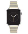 ANNE KLEIN WOMEN'S TWO-TONE STAINLESS STEEL RIBBED BRACELET DESIGNED FOR 38/40/41MM APPLE WATCH