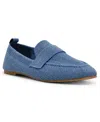 Anne Klein Women's Tye Knit Slip On Loafers In Blue
