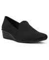 Anne Klein Women's Wendell Slip On Wedge Loafers In Black