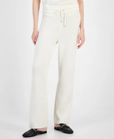 Anne Klein Women's Wide-leg Pull-on Knit Pants In Anne White