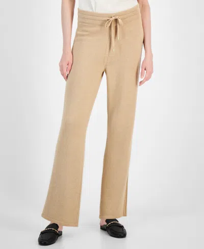 ANNE KLEIN WOMEN'S WIDE-LEG PULL-ON KNIT PANTS