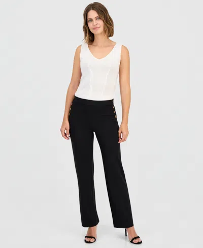 Anne Klein Women's Wide-leg Sailor Pants In Black
