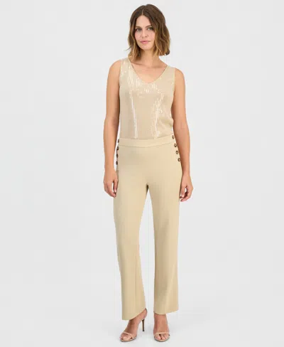 Anne Klein Women's Wide-leg Sailor Pants In Neutral