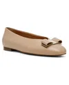 Anne Klein Women's Willow Bow Detail Round Toe Ballet Flats In Biscotti