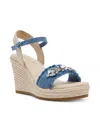 Anne Klein Women's Wilton Embellished Espadrille Wedge Sandals