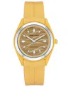 Anne Klein Women's Yellow Solar Ocean Work Plastic Metal Watch, 38.5mm In Yellow