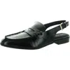 Anne Klein Womens Adjustable Patent Loafers In Black