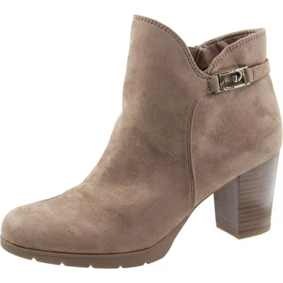 Anne Klein Womens Chain Faux Leather Mid-calf Boots In Multi