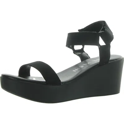 Anne Klein Womens Cushioned Footbed Faux Leather Ankle Strap In Multi