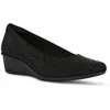 Anne Klein Womens Embellished Man Made Wedge Heels In Black