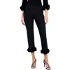Anne Klein Womens Faux Fur Viscose Cropped Pants In Multi
