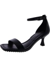 Anne Klein Womens Faux Leather Square Toe Heels In Black