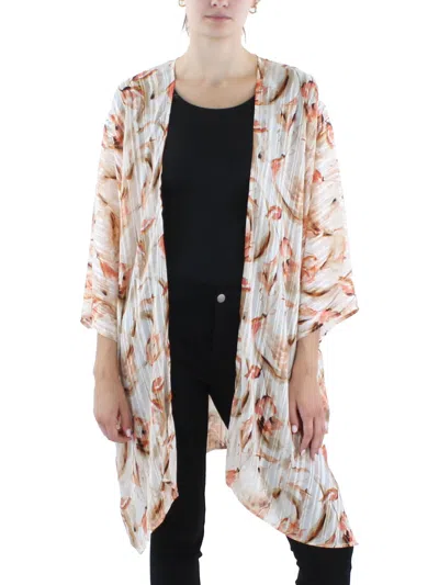 Anne Klein Womens Floral Print Polyester Blouse In Multi