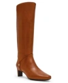 Anne Klein Womens Iverson Knee High Dress Boots Regular Wide Calf In Brown