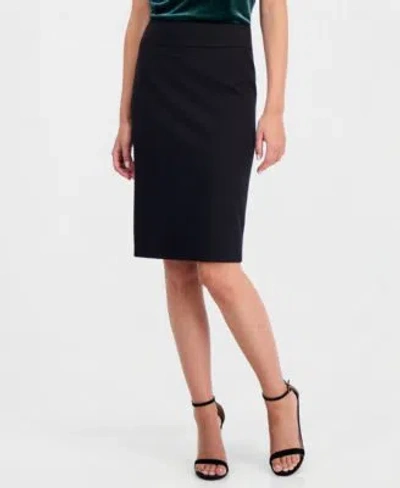 Anne Klein Womens Knee Length Pencil Skirt In Black