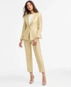 Anne Klein Womens One Button Jacket Pants In Gold