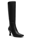 Anne Klein Womens Perfektion Wide Calf Snip Toe Knee High Boots In Black