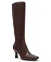 Anne Klein Womens Perfektion Wide Calf Snip Toe Knee High Boots In Brown