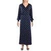 Anne Klein Womens Polka Dot Polyester Maxi Dress