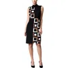 Anne Klein Womens Printed Knit Sweaterdress