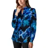 Anne Klein Petite Printed Faux-wrap Blouse In Black