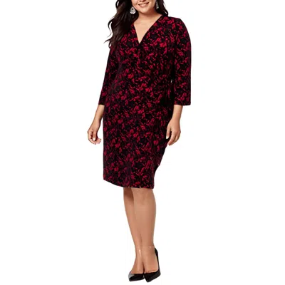 Anne Klein Womens Printed Polyester Cocktail And Party Dress